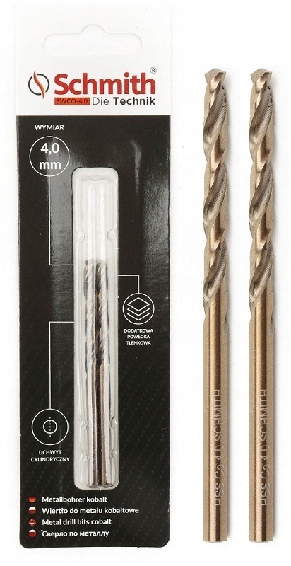 

Schmith Wiertło Do Metalu Kobaltowe 4mm 2szt