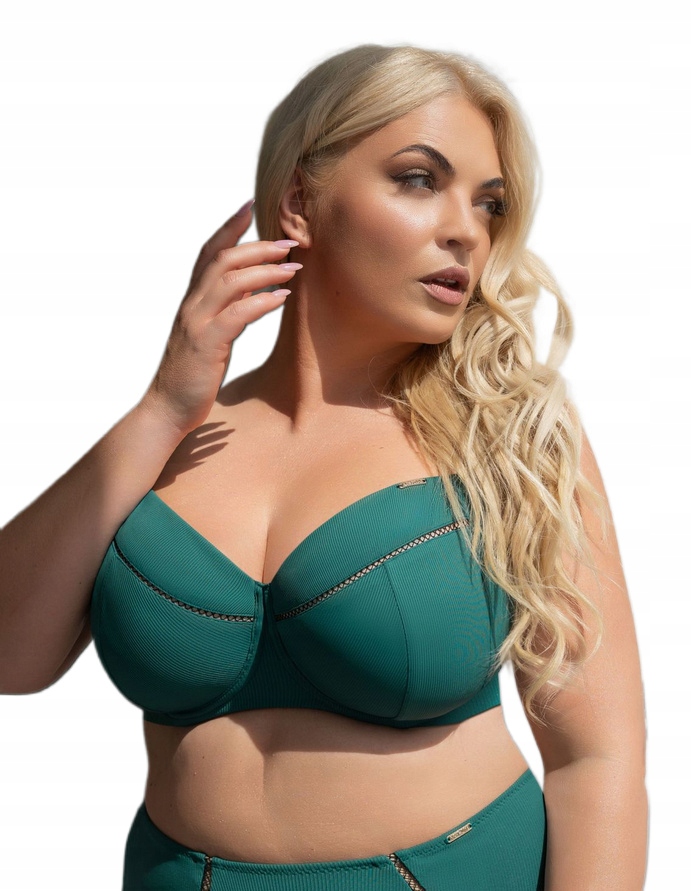 Krisline Plavková Podprsenka Tarifa Bottle Green Soft Full Cup Měkká 85F