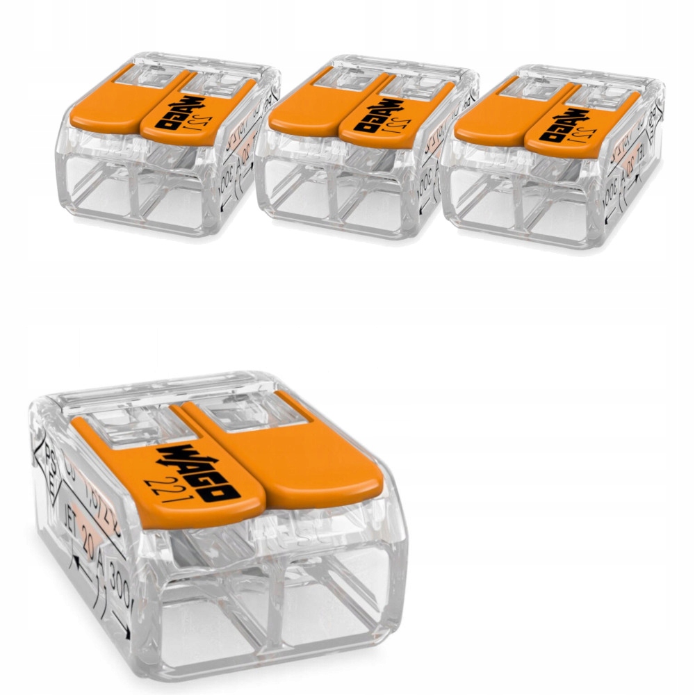 

Zestaw Wago 221-412 Szybko Złączka Kablowa 3X