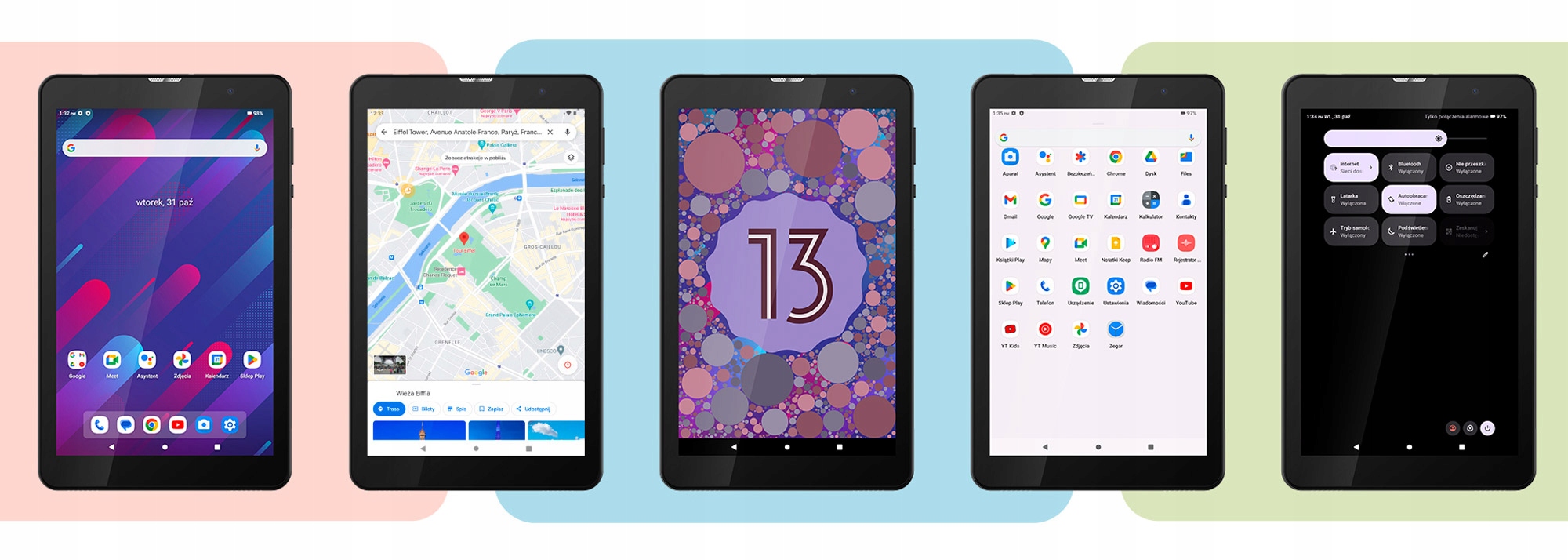 Tablet Kruger&Matz 8" EAGLE 806 3/32GB GPS USB-C 4G LTE SIM OTG Android 13 System operacyjny Android