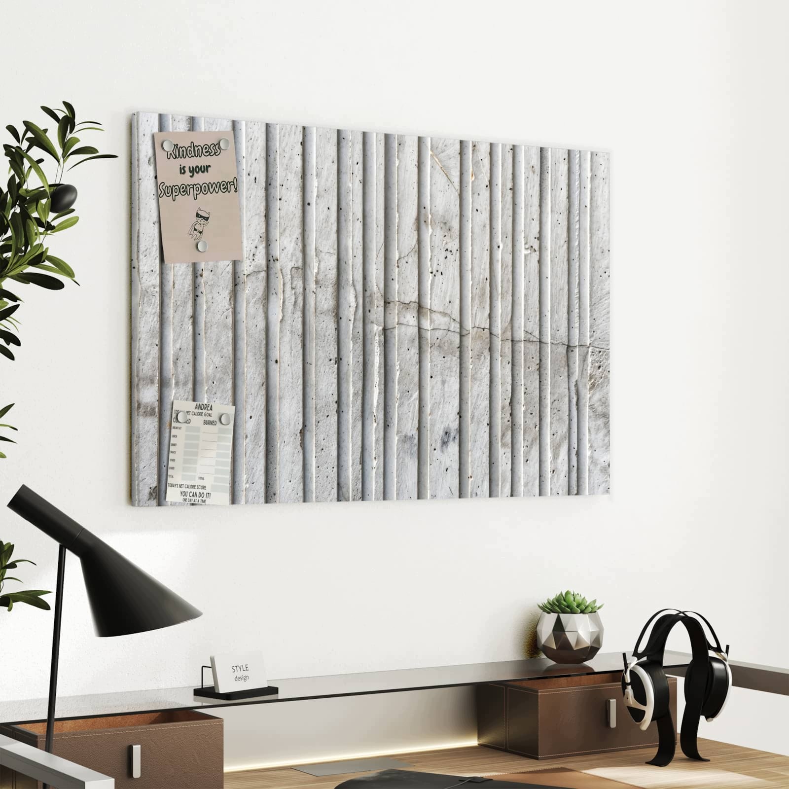 Magnetická tabule Struktura betonu 60 × 40 cm