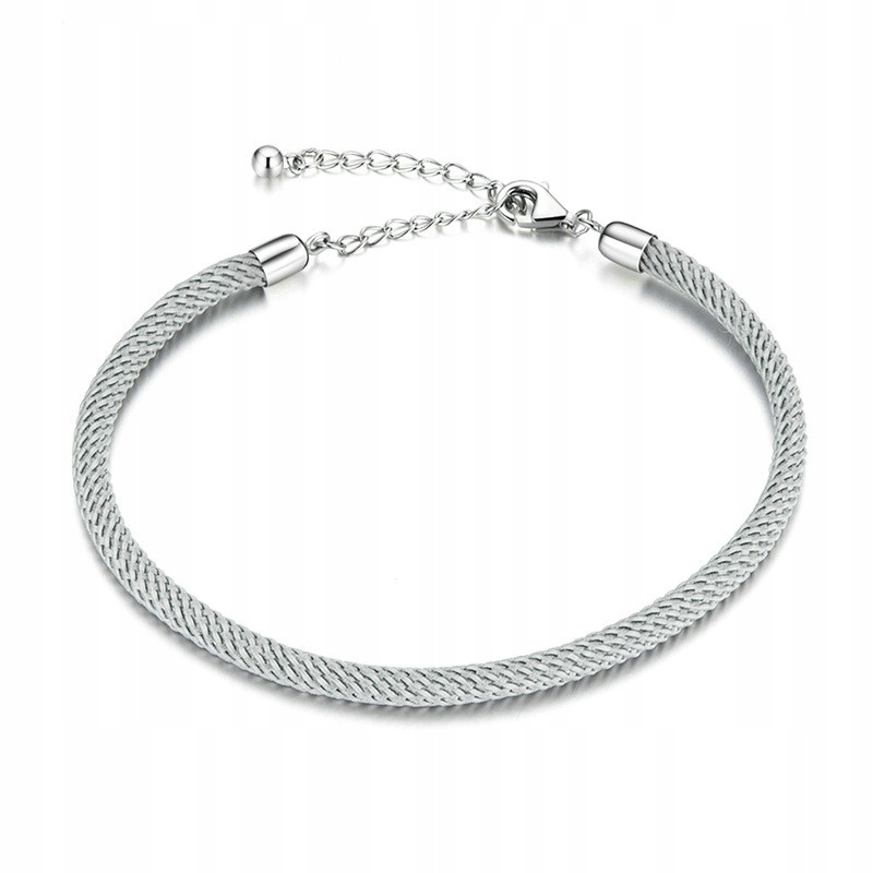 2 x Fraise šedý provázkový náramek S925 s přívěskem