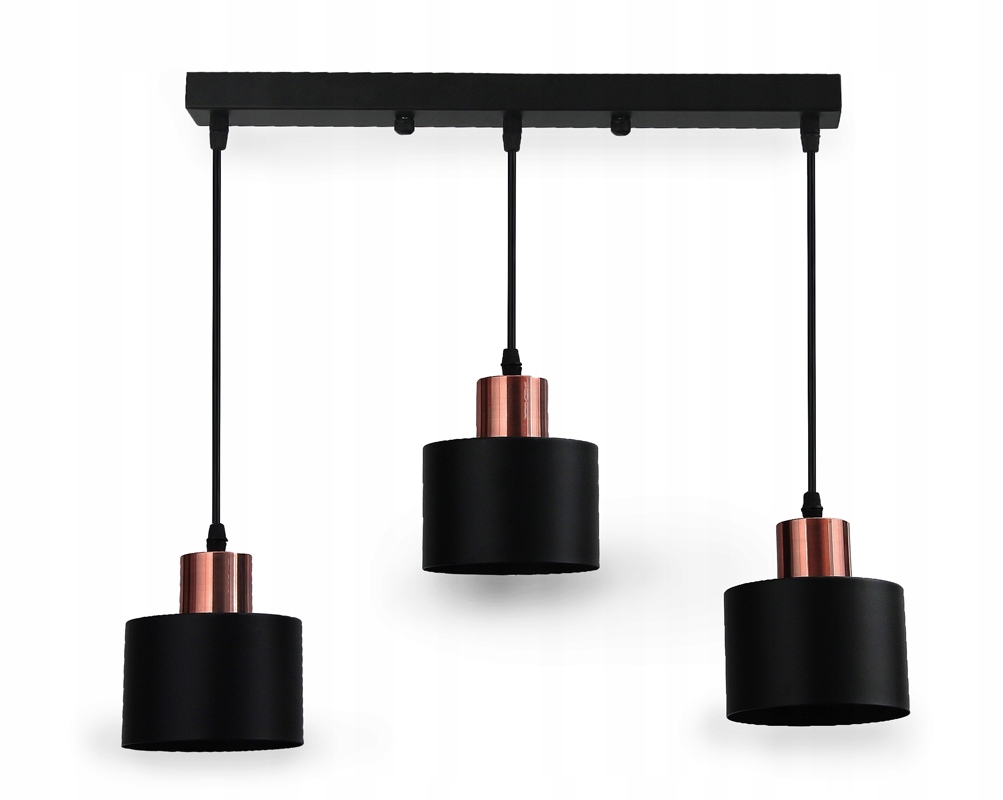 

Lampa wisząca sufitowa loft loftowa czarna mosiądz