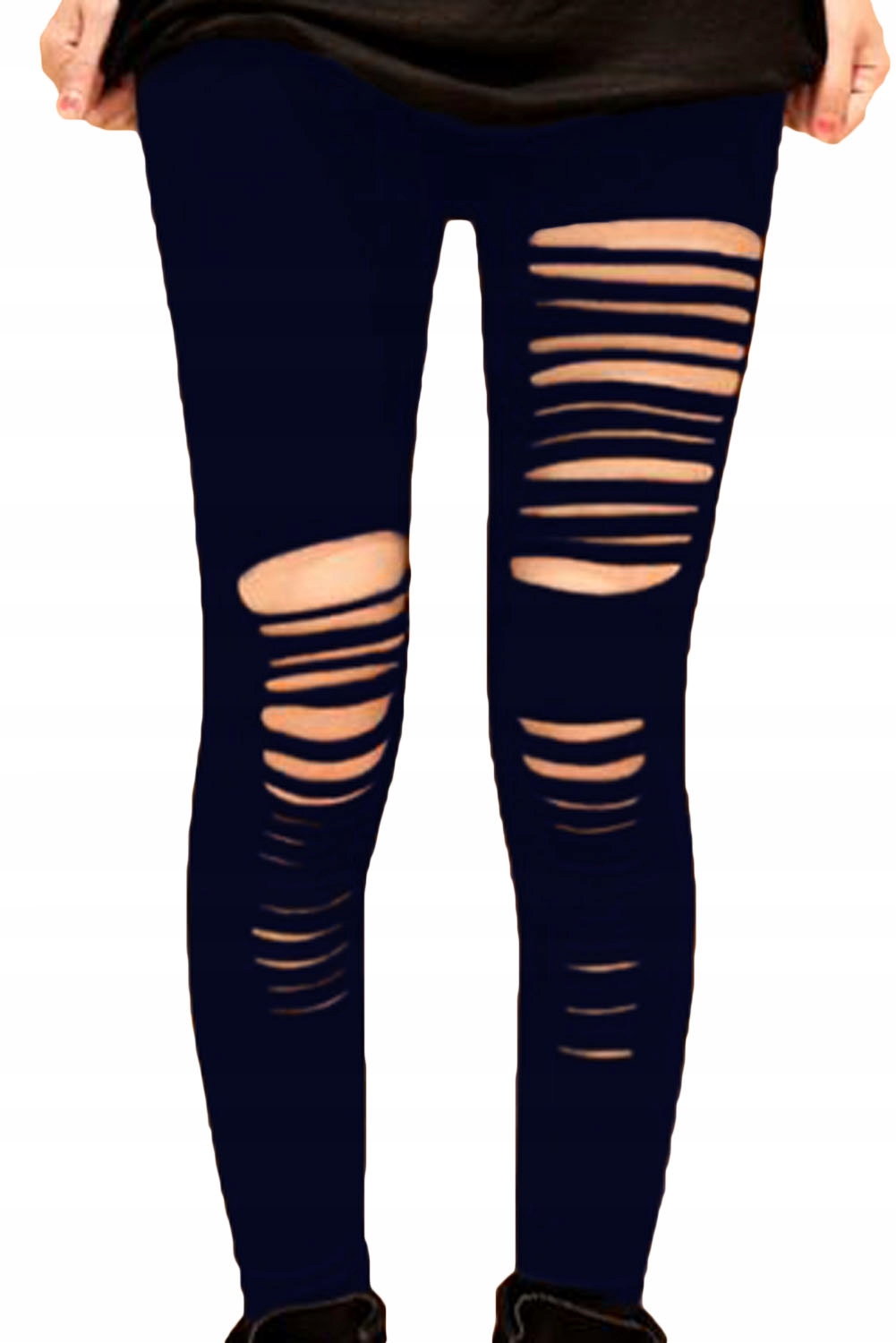 

Legginsy Rwane Z Dziurami Leginsy Getry Rurki S