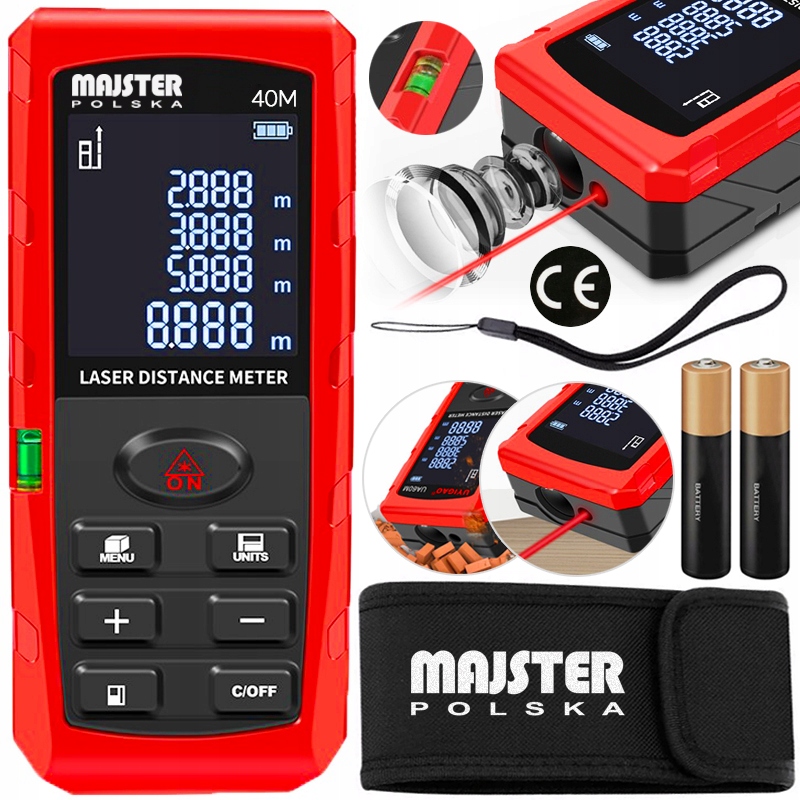Dalmierz Majster Polska laserowy miernik odległości cyfrowy 40m Marka Majster Polska