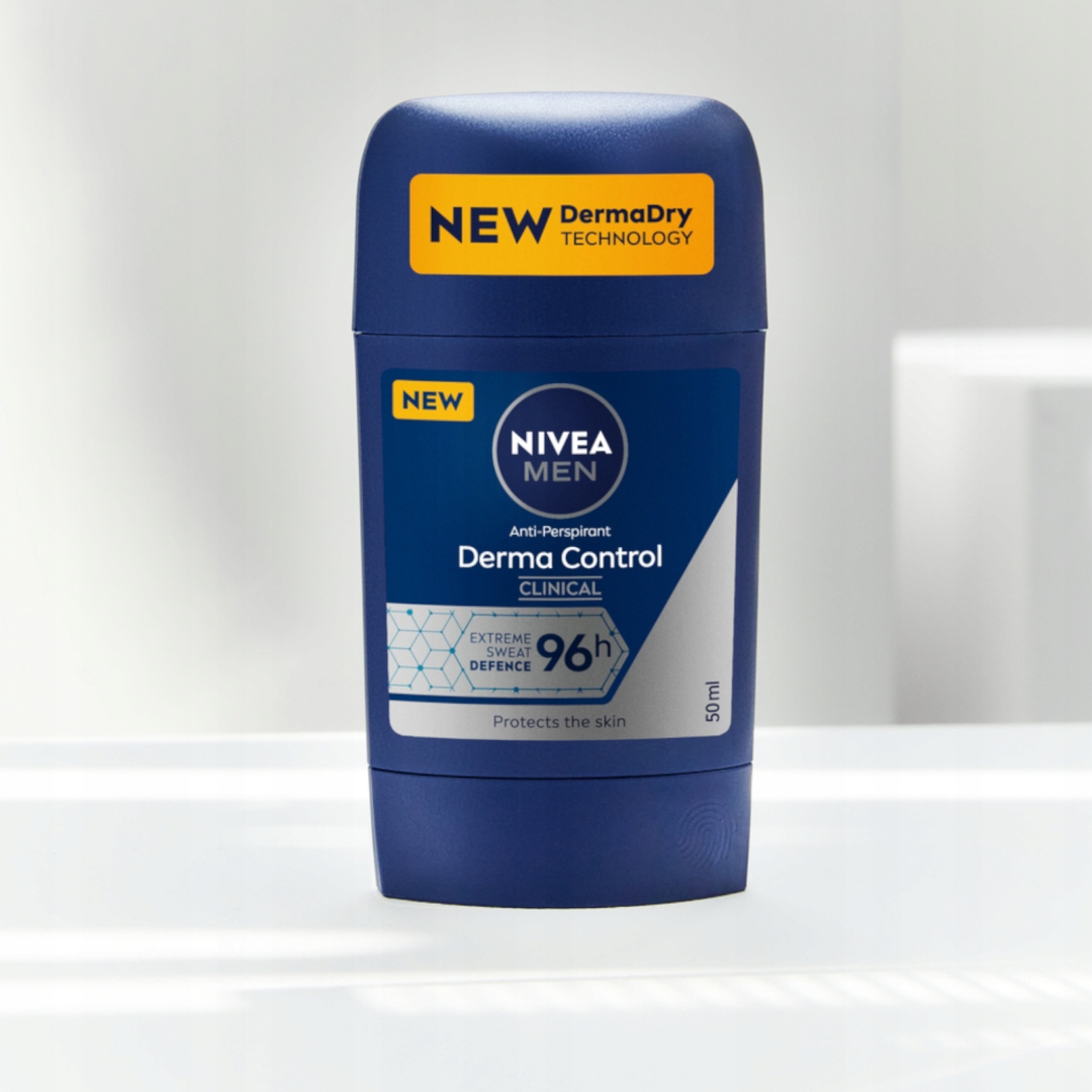 NIVEA DRY CONTROL Antiperspirant v tyčinke pánsky ošetrujúci 96h 50ml Druh palica