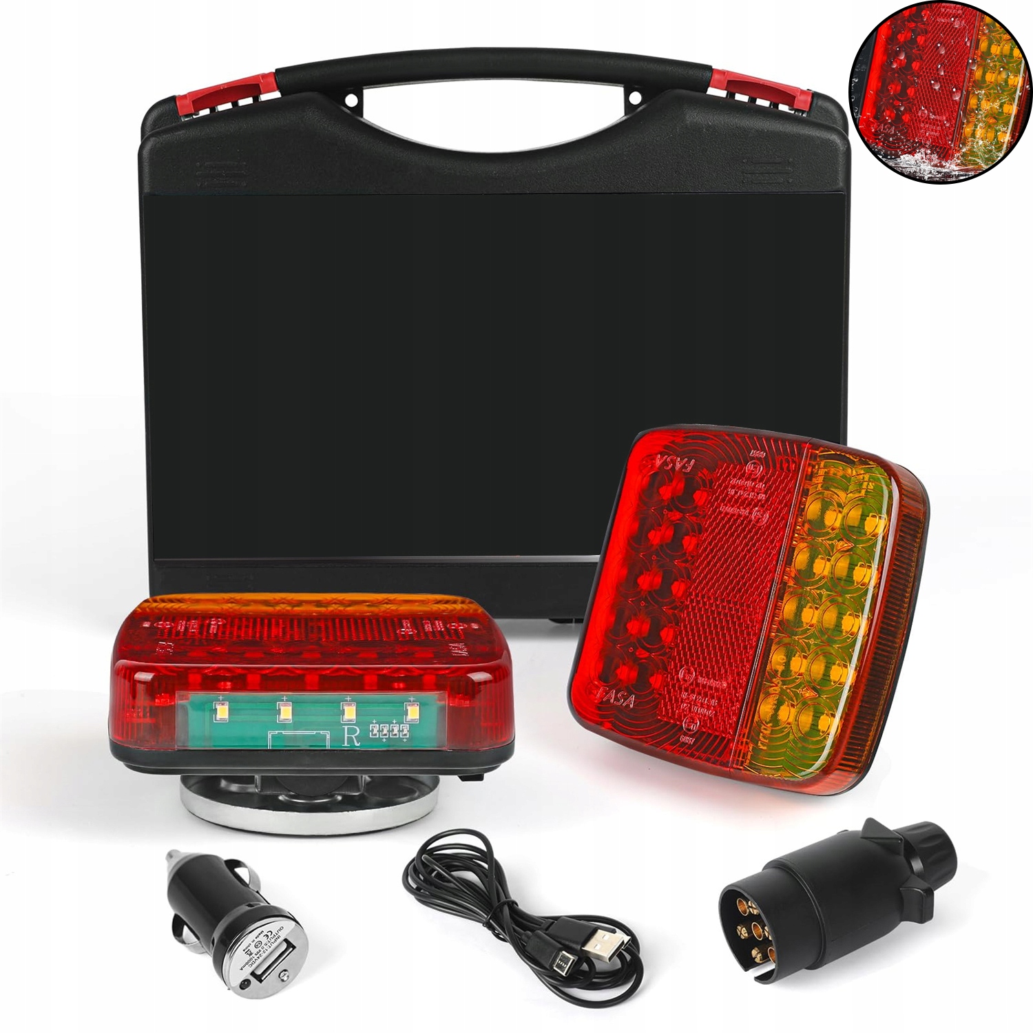 2x Kombinovaná Zadní Lampa Pro Přívěsné Přívěsy Aut Led