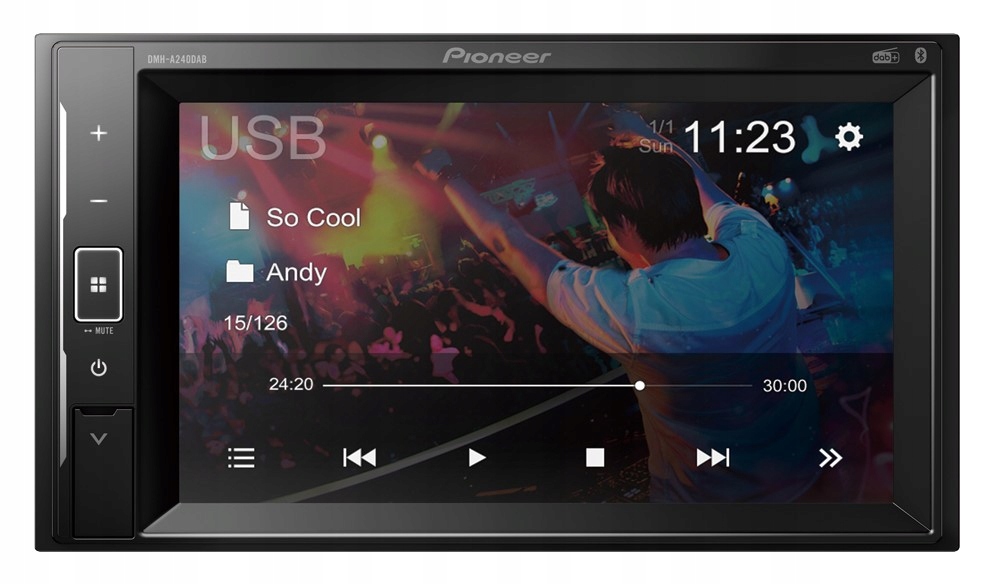 

Pioneer DMH-A240DAB Radio 2-DIN O Mocy 4X50W Bt