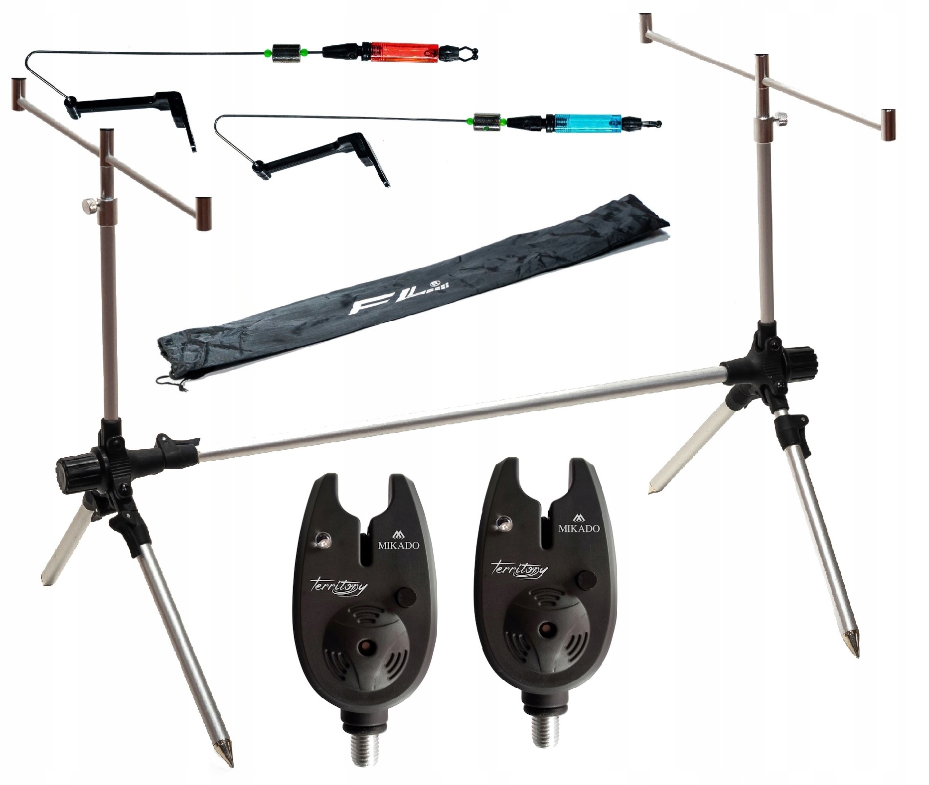 Zestaw Karpiowy Rod Pod 2x Sygnalizator 2x Swinger