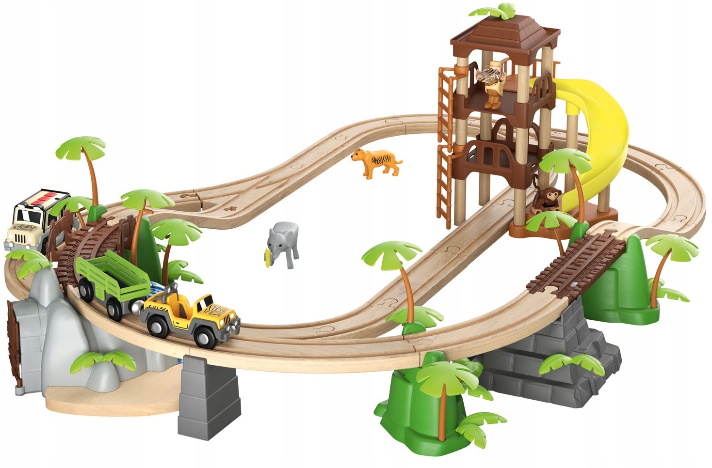 

Playtive Kolejka Drewniana Dzungla Safari Jeep 47E