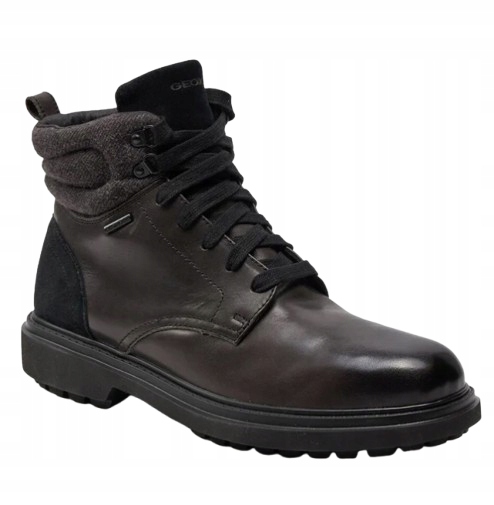 Geox Faloria Pánské Černé Kožené Boty 41 Ž5K