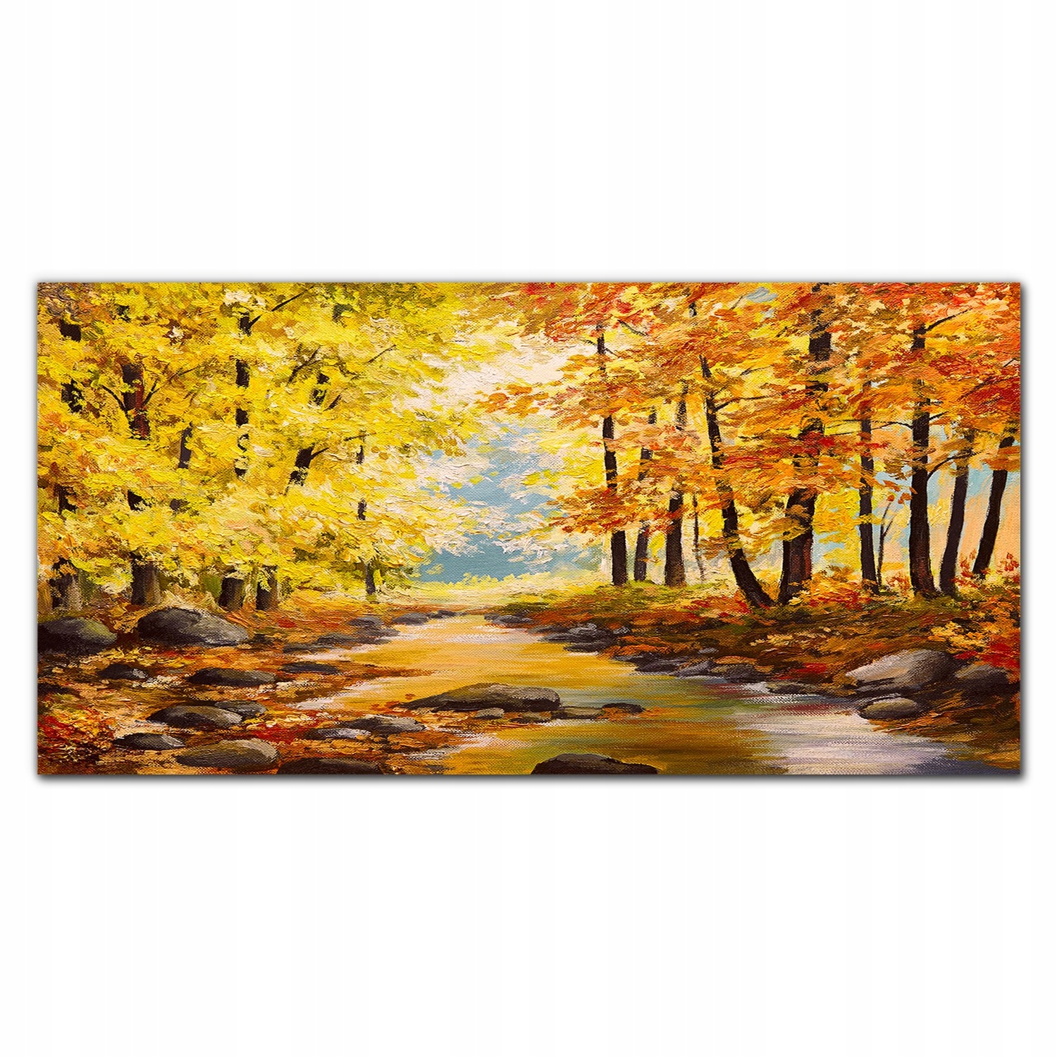 Obraz na plátne Maľba jeseň les 140x70 cm