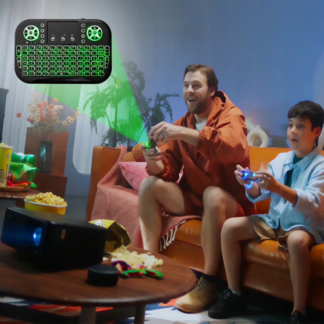 Projektor LCD WiFi6 Full HD NFC Smart TV Yaber K2s Zestaw Uchwyt Klawiatura Model K2s