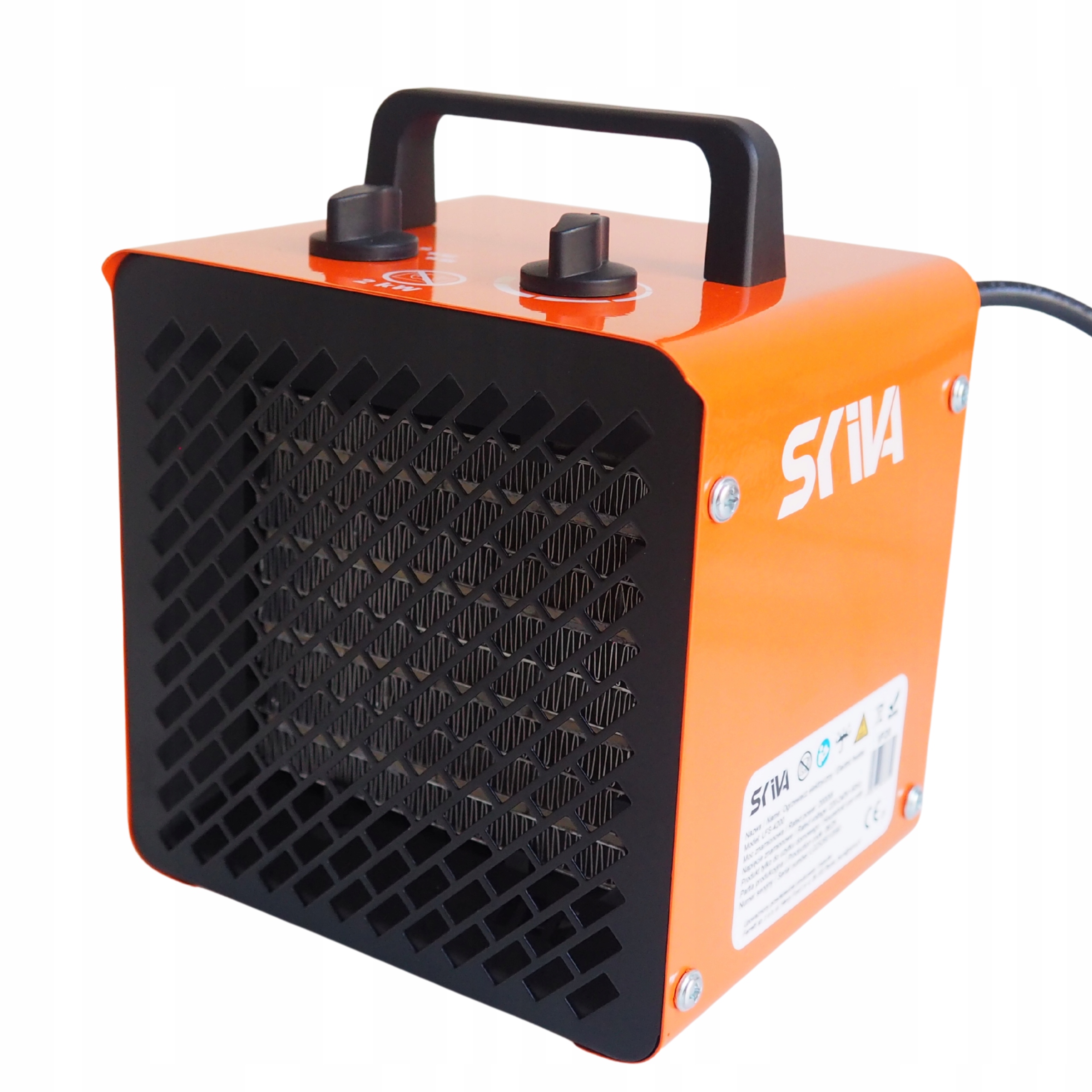 Elektryczna Nagrzewnice 2000W SKIVA Grzałka PTC Wentylator Rączka