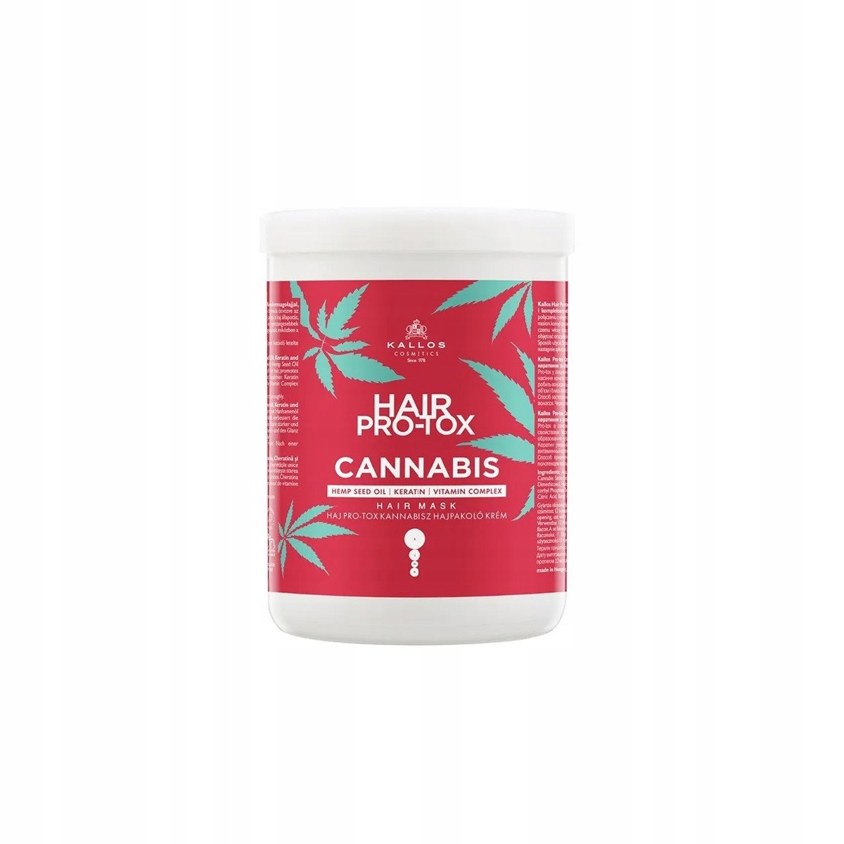 

Kallos Protox Hair Cannabis Maska Do Włosów 1000ml