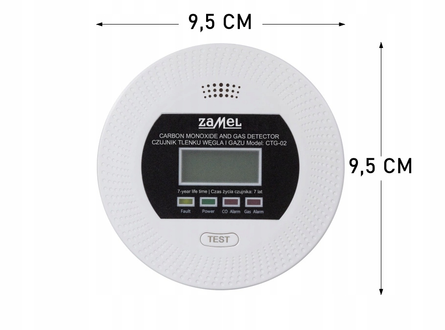 2v1 Detektor Oxidu Uhelnatého Lpg 230V 90 dB Testováno v Polsku