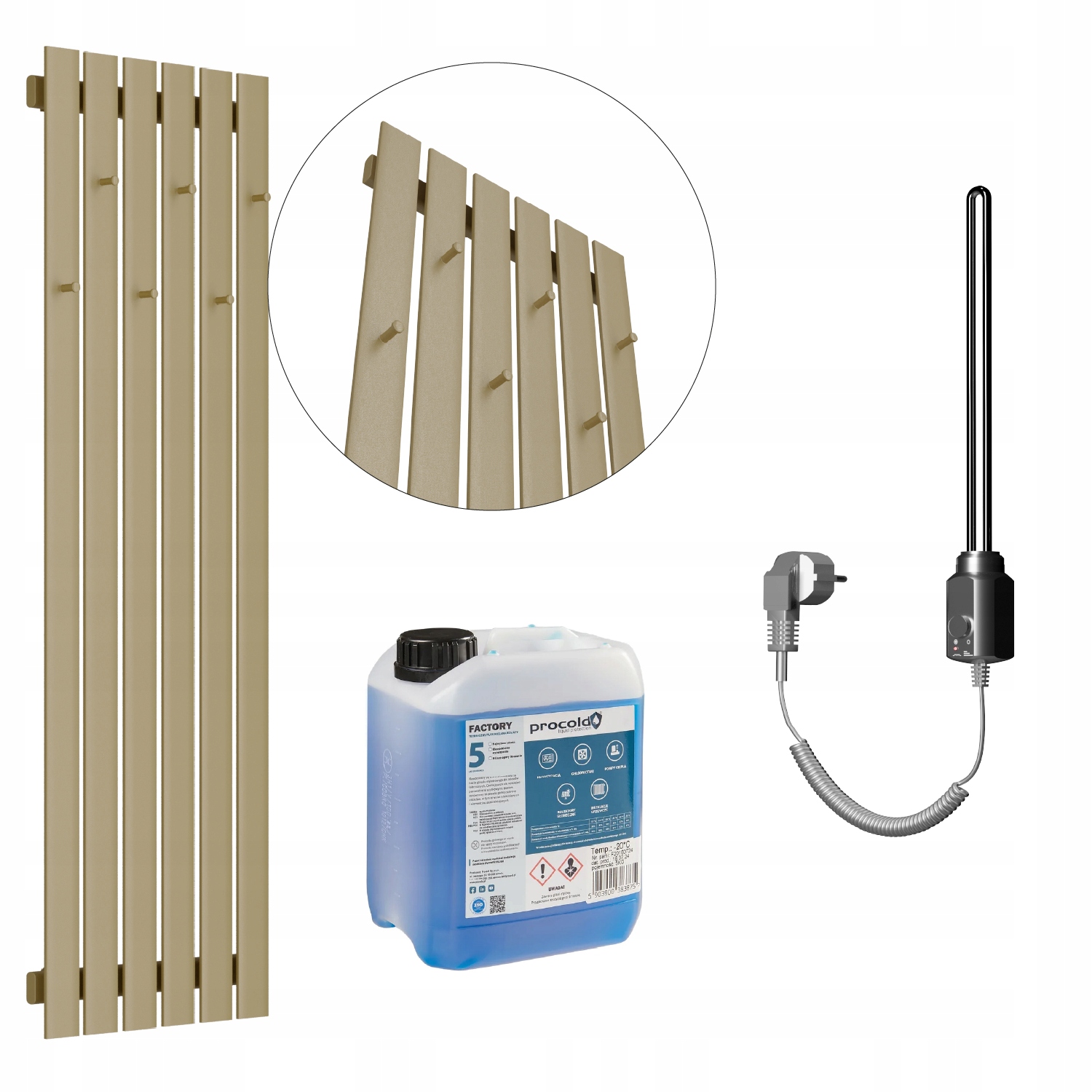 Set Elektrický ohřívač Bellohook 180x45 Quartz 2