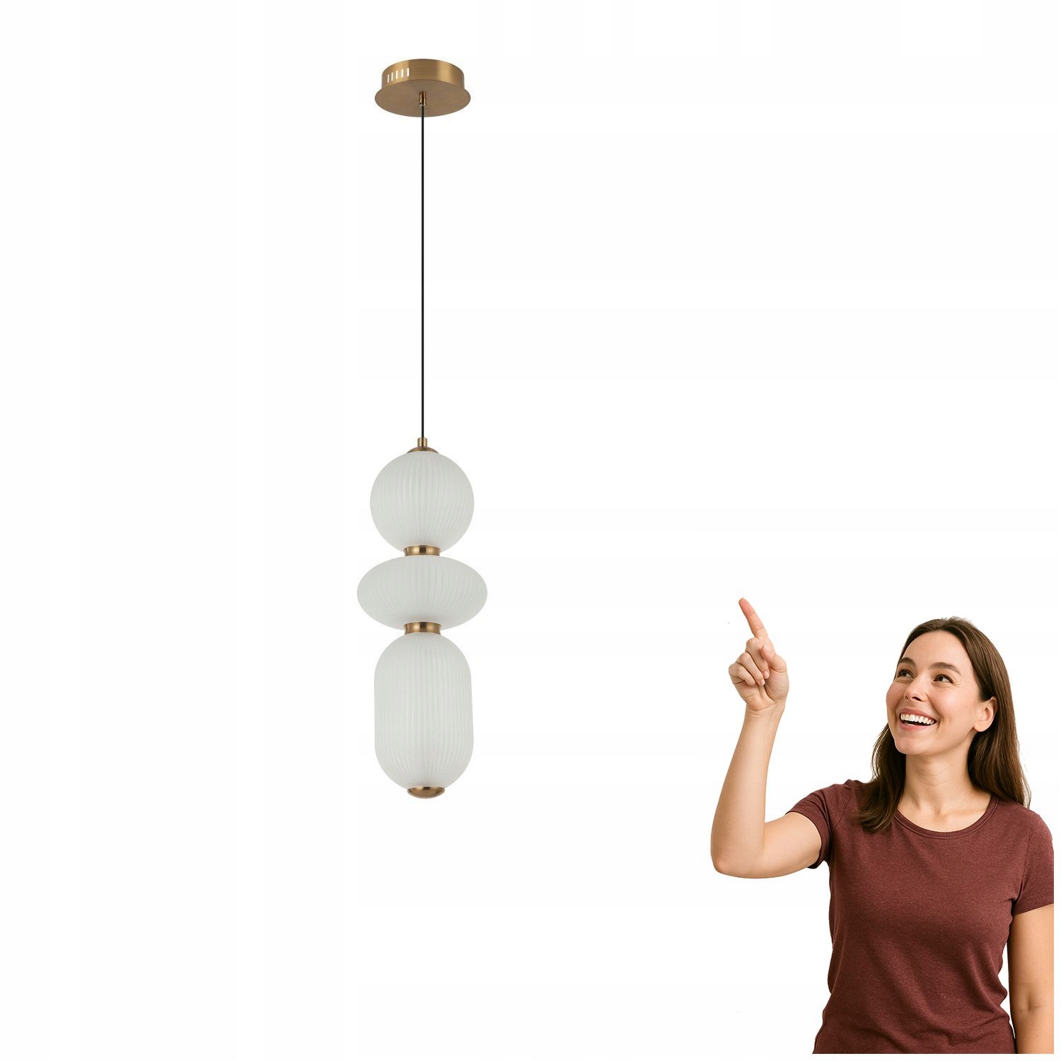 Závesná Led lampa 15W Nico PND-8545-3-AB-WH Italux