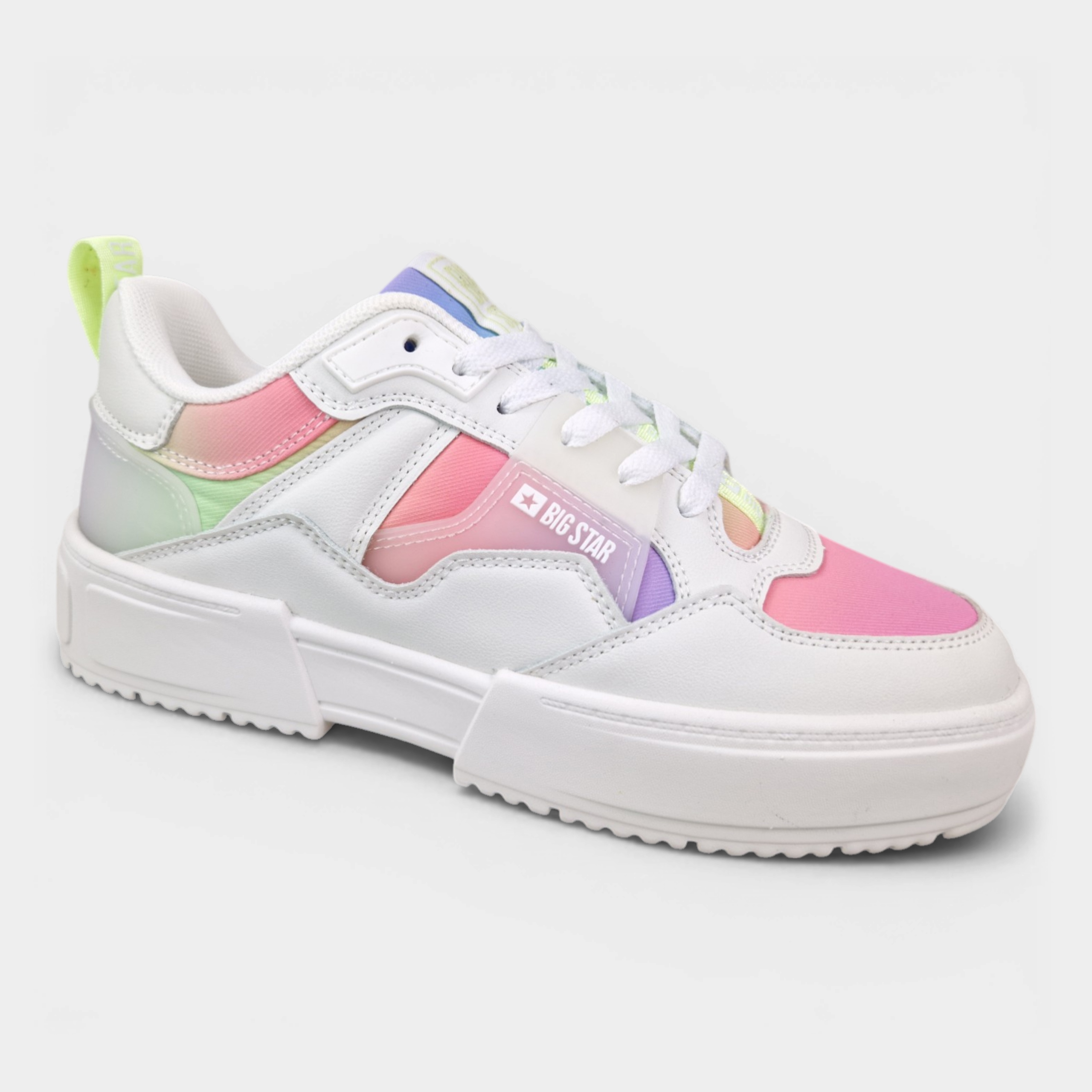 Buty Sportowe Damskie Big Star Sneakersy Beżowe Dziewczęce NN274359 38