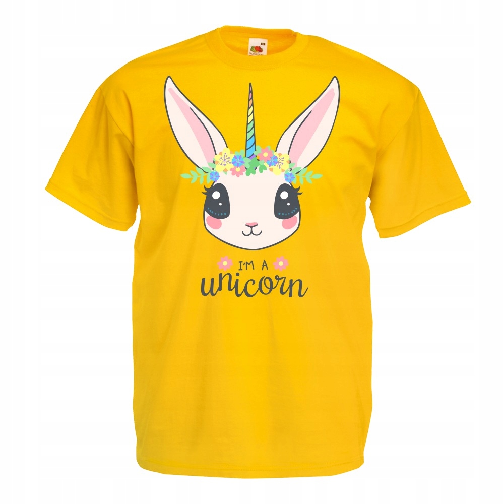 

Koszulka unicorn jestem jednorożcem S żółta