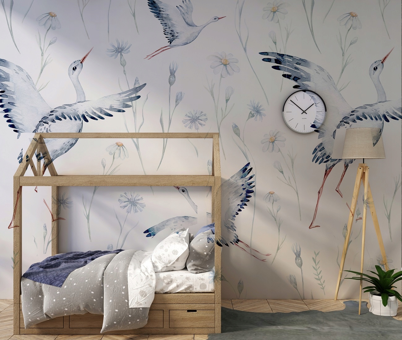 Fototapeta Tanec bocianov 300x250 vliesová 230g