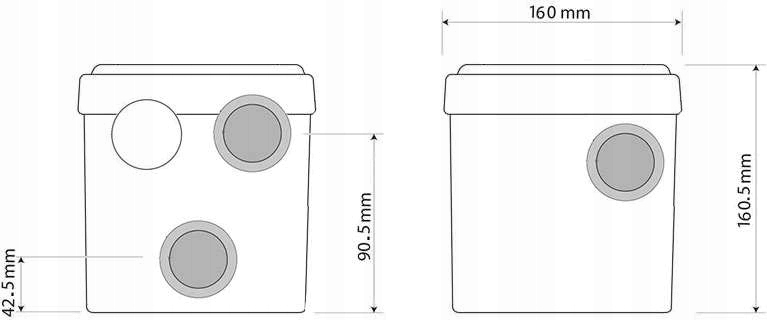 POMPA ŁAZIENKOWA DO PRYSZNICA WANNY UMYWALKI 250W AUTOMATYCZNA 80L/min Szerokość produktu 16 cm
