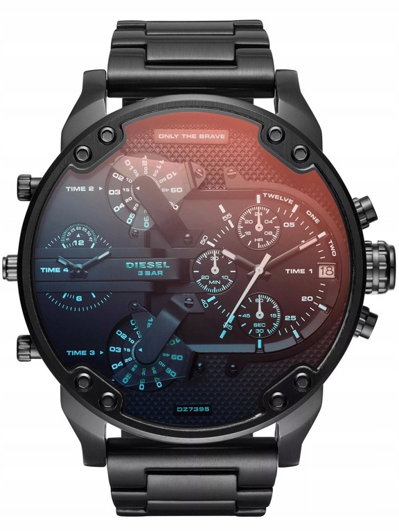 Pánské Hodinky Diesel DZ7395 Černý Chronografový Náramek Box Pro Kluka