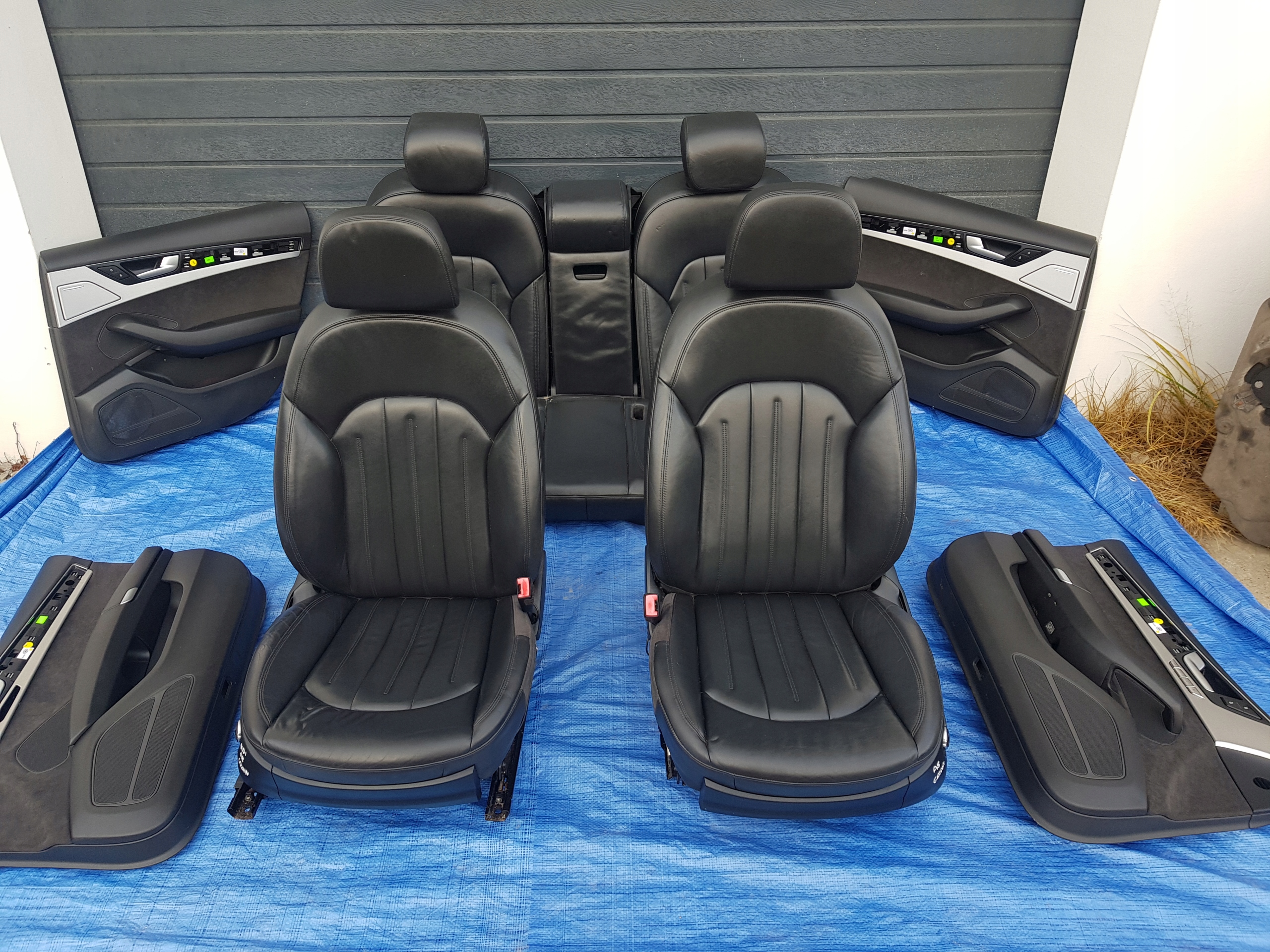 KOMPLET seats upholstery leather side AUDI A8 D4
