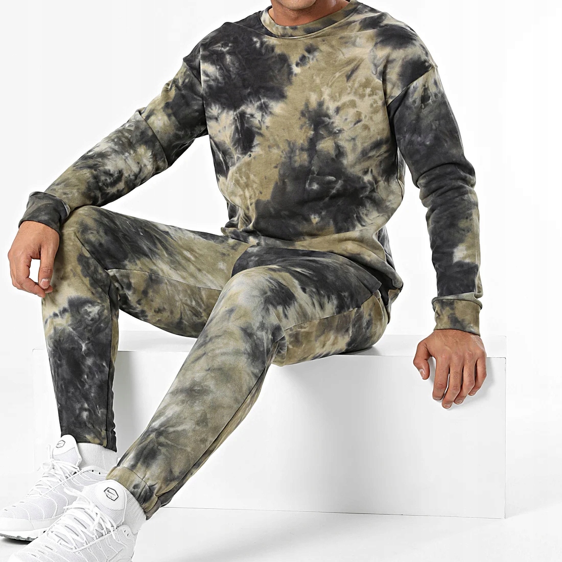 Tepláková Souprava Kalhoty Mikina Athletic Gym Stínovaný Mazaný