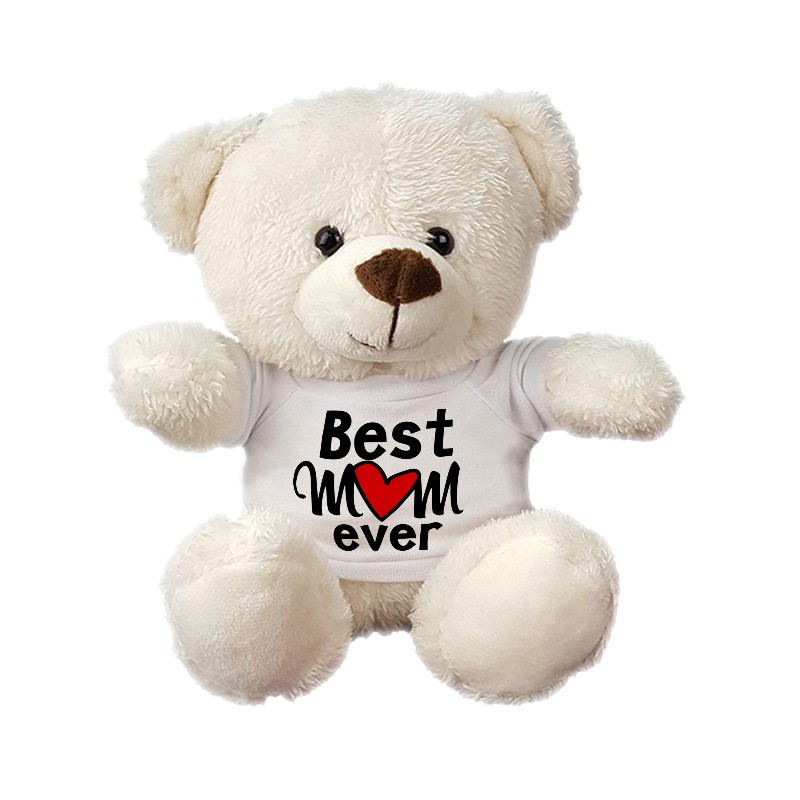 

Maskotka miś biały "Best Mum ever".