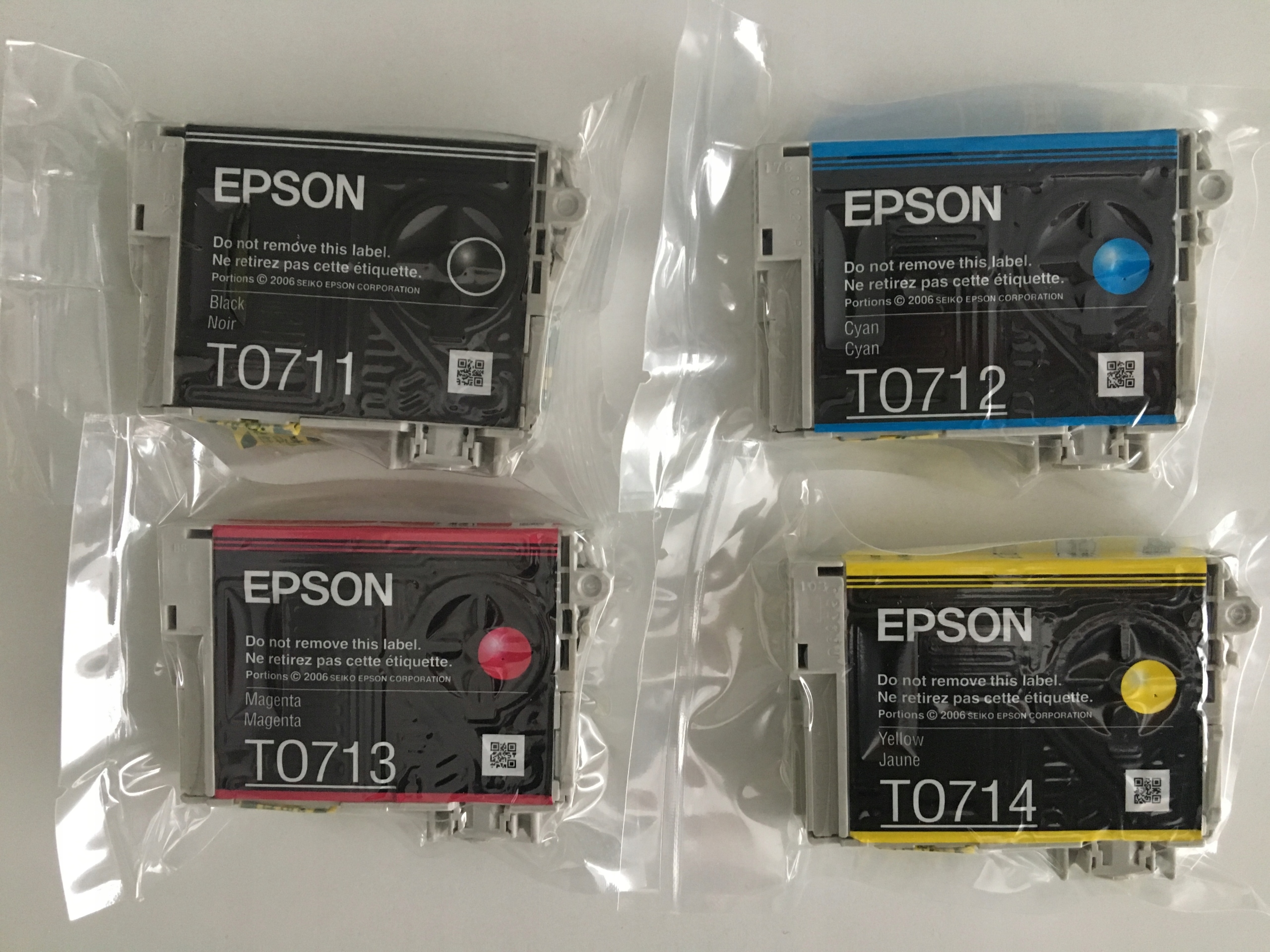 Oryginał Epson 4szt. T0711 black T0712 cyan T0713 magenta T0714 yellow Oem