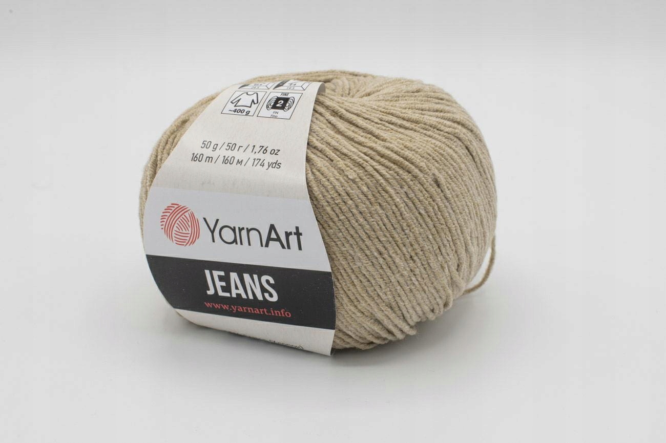 WŁÓCZKA YARN ART JEANS 48 CIEMNY BEŻ 12668935382 Allegro.pl