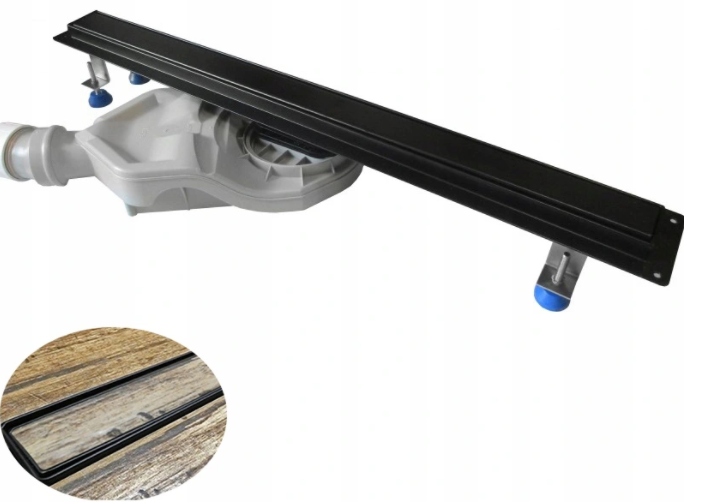 Lineárny odtok Slim Black sifón Viega 120 Doska