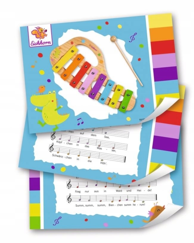 CYMBAŁKI DREWNIANE KOLOROWE DLA DZIECKA 8 TONÓW Wiek dziecka 4 m +