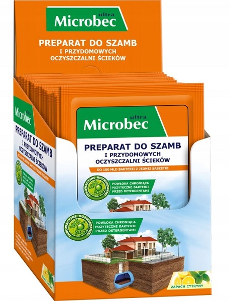 

Microbec Ultra bakterie do szamb Saszetki 18 x 25g
