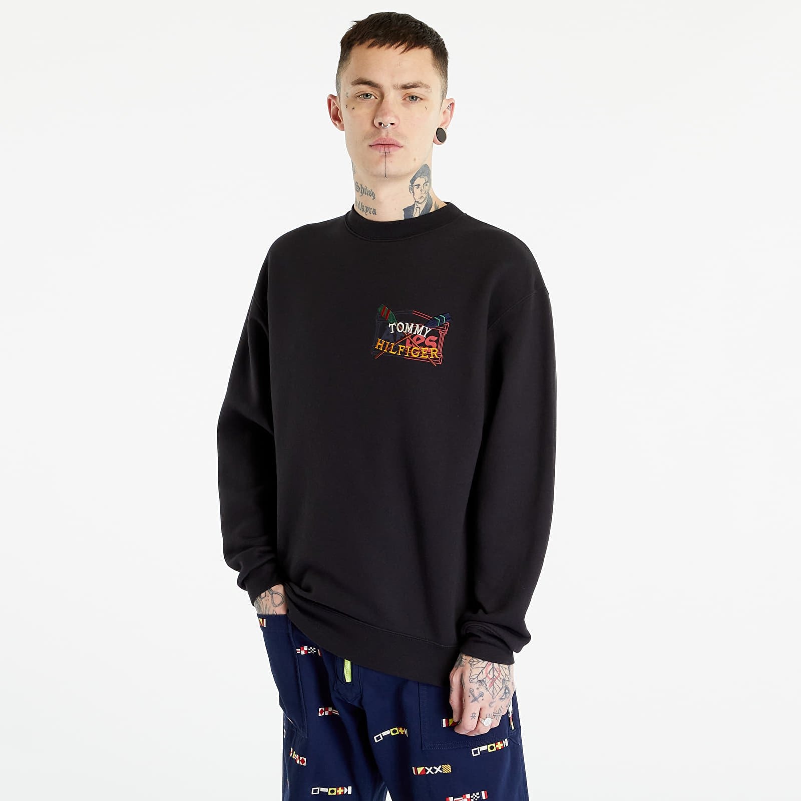 Tommy Jeans x Aries Hilfiger Pánská Mikina Logo Crewneck DM0DM16538 R L