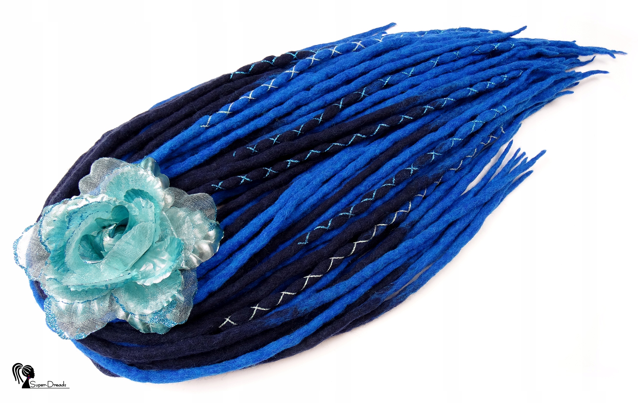 Vlněné pastelky Dredy, modré, Tyrkysové Jezero, 40 kusů