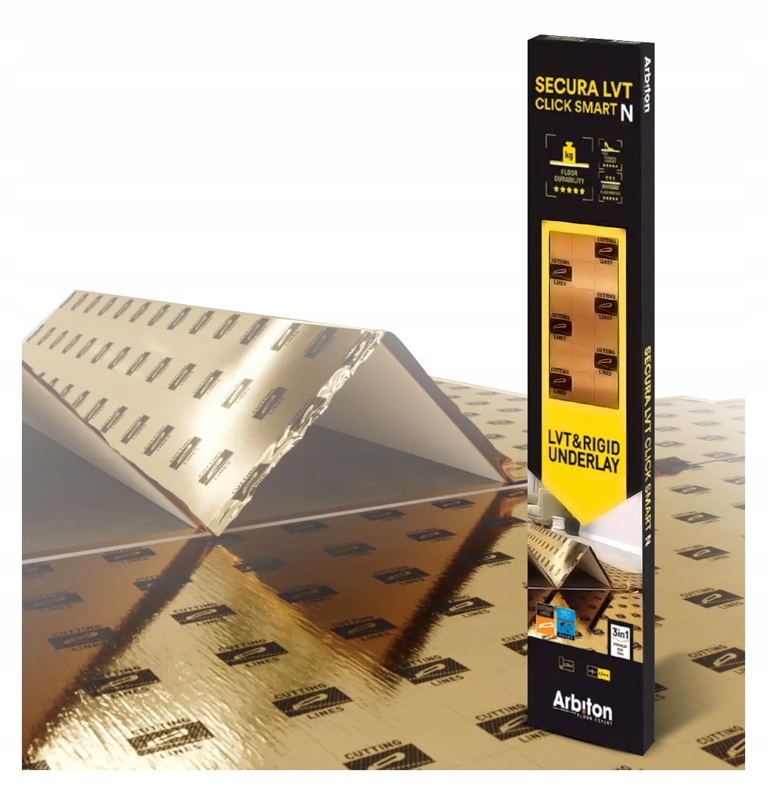 Podkład pod panele podłogowe Secura Lvt Click Smart 3w1 1,5 mm 6,25 m2