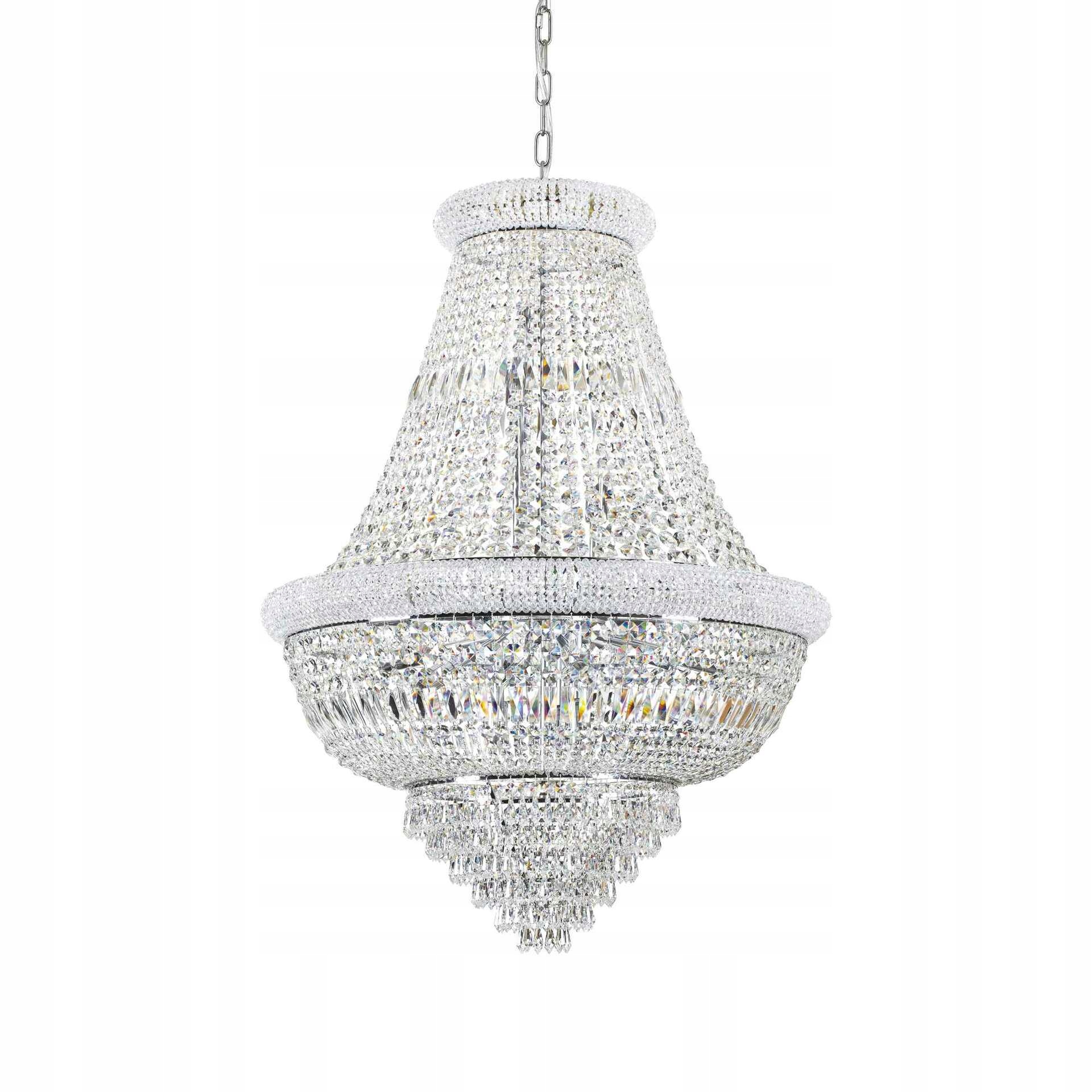 Závěsný lustr Ideal Lux Dubai SP24 chrom 80cm E14 24x40W