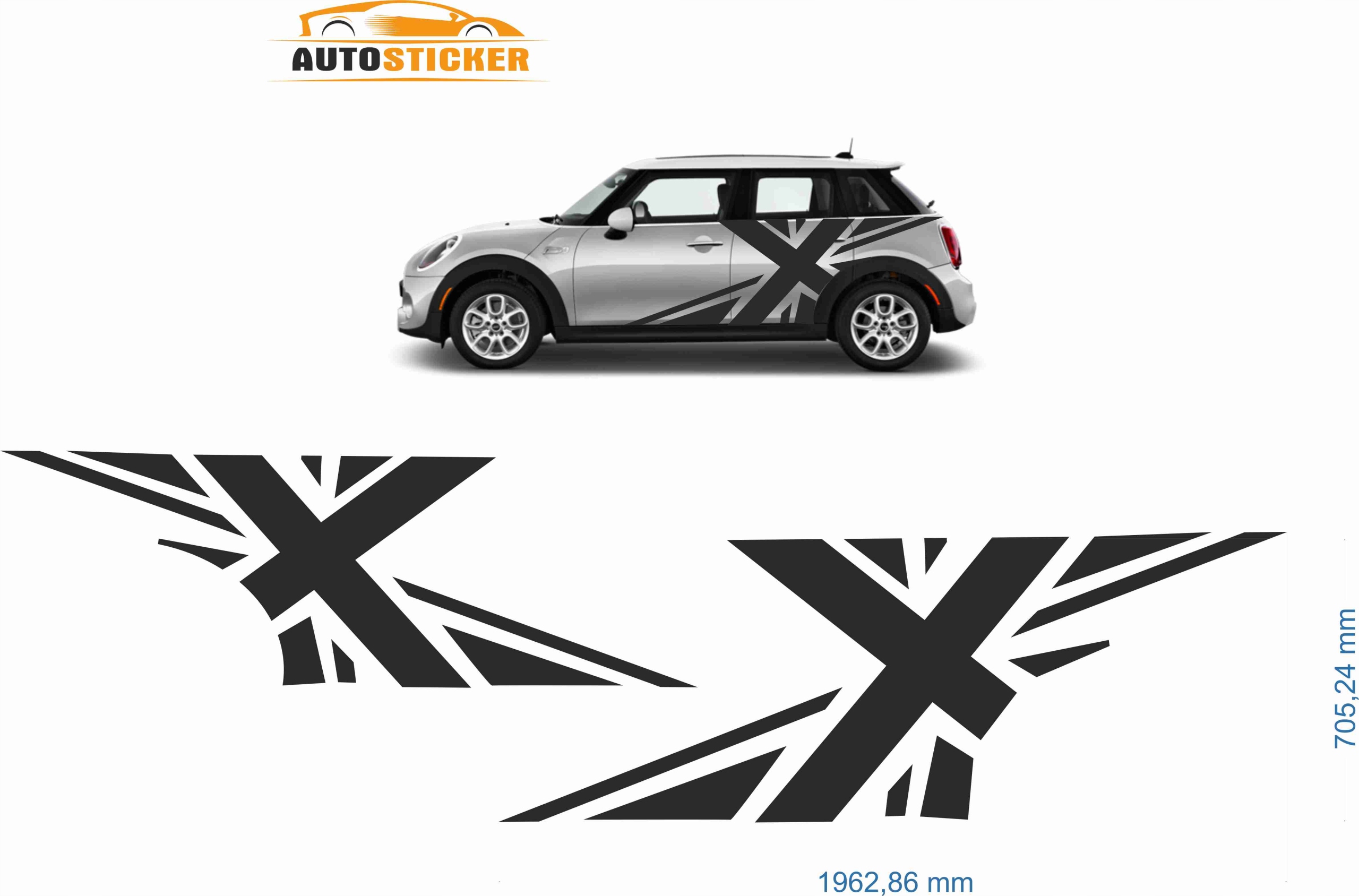 naklejka naklejki okleina MINI COOPER folia polimerowa