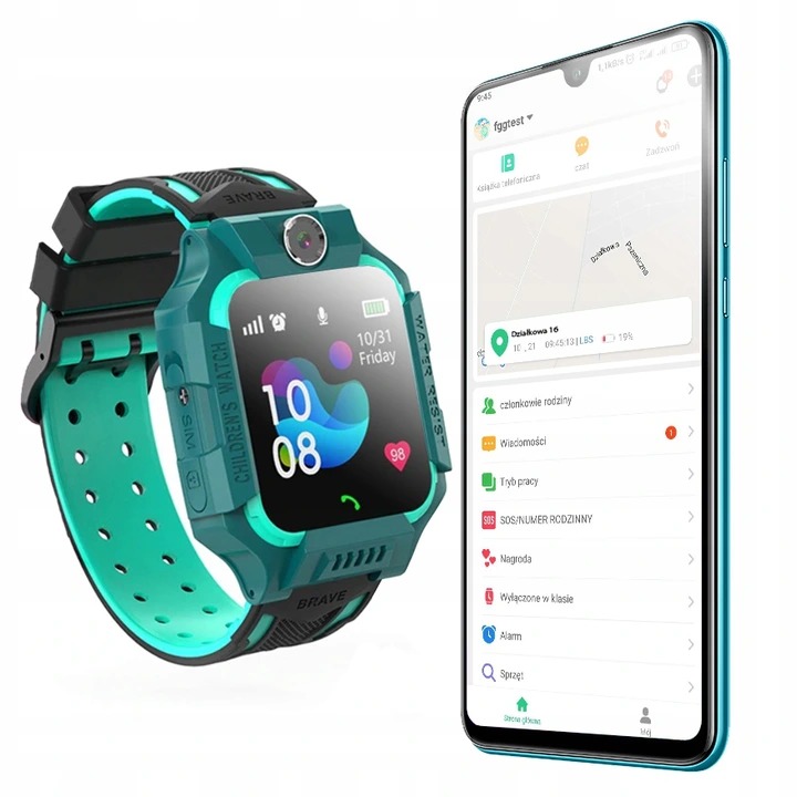 SMARTWATCH DLA DZIECI ZEGAREK LOKALIZATOR LBS +SIM Obsługiwane systemy operacyjne Android