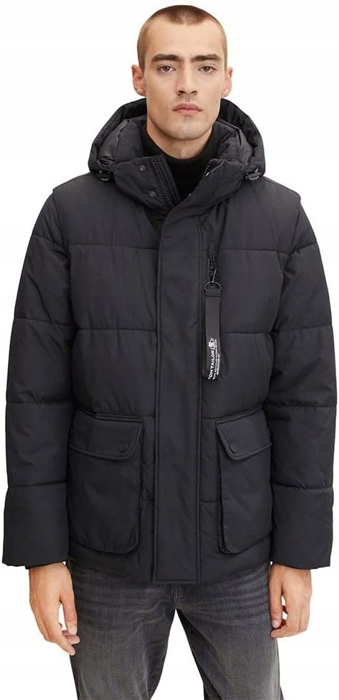 Tom Tailor Pánská Prošívaná Bunda S Kapucí Černá L Jyk