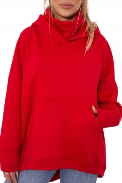 

Bluza Damska Kangurka Oversize Ocieplana czerwona