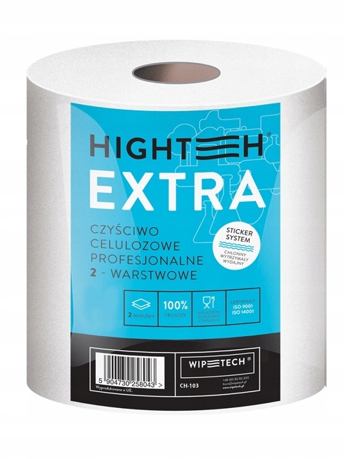 CZYŚCIWO białe papierowe bezpyłowe 100% celuloza 200m PREMIUM XXL