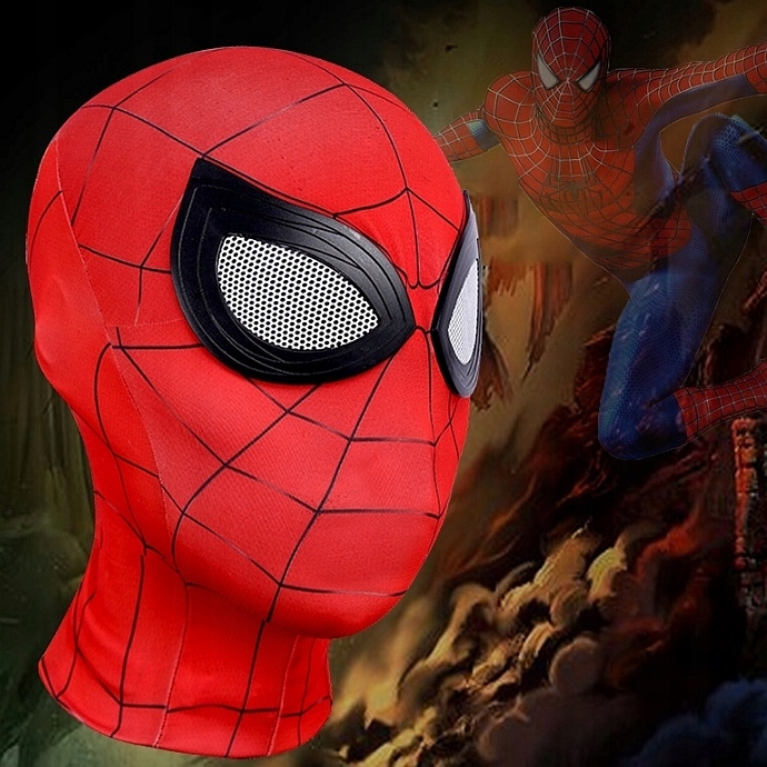 MASKA SPIDER-MAN PAJĄK MATERIAŁOWA KOSTIUM COSPLAY DLA DOROSLY Model 01