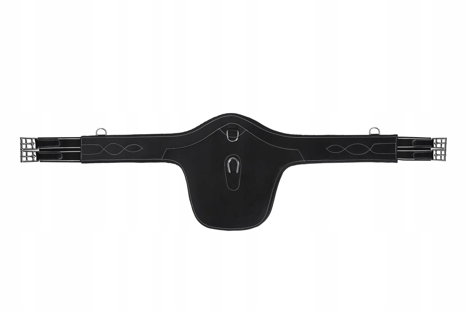 Popręg dla konia Vss skórzany Start Belly z fartuchem brązowy 125 cm