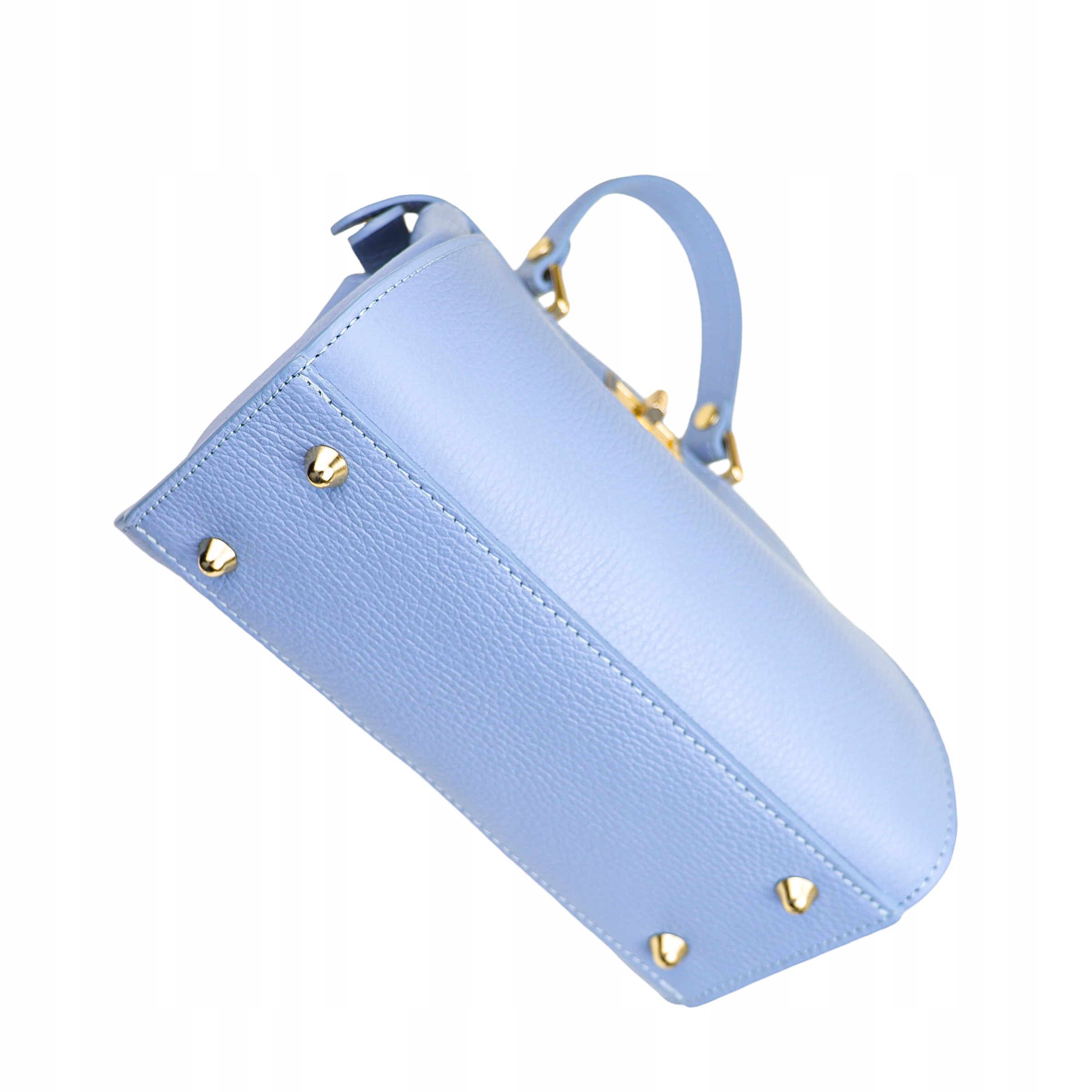 Torebka Damska licowa skóra Judy Błękitny Wielkość mała (nie mieszcząca A4)