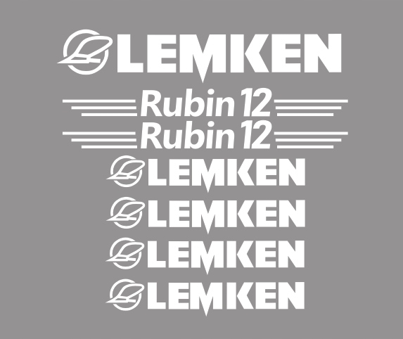 Samolepky s nálepkou Lemken Rubín 12