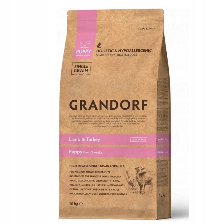 Grandorf Dog Puppy Lamb & Turkey Jagnięcina z Indykiem 10kg
