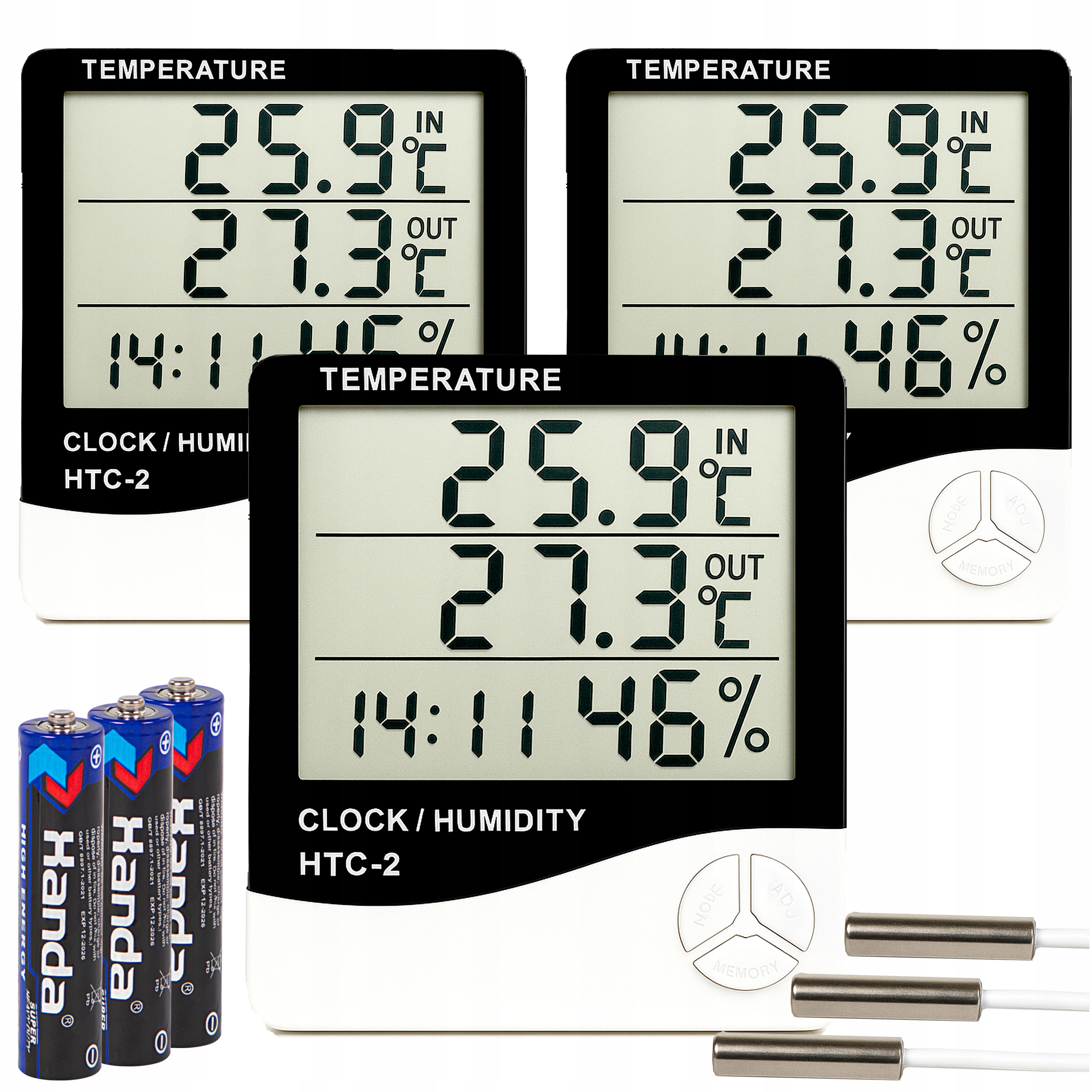 3X IDŐJÁRÁS ÁLLOMÁS IDŐJÁRÁS HŐMÉRŐ SZOBA HIGROMÉTER MINI SZETT